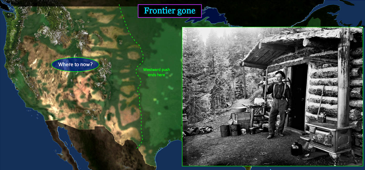Frontier closes, 1910 map